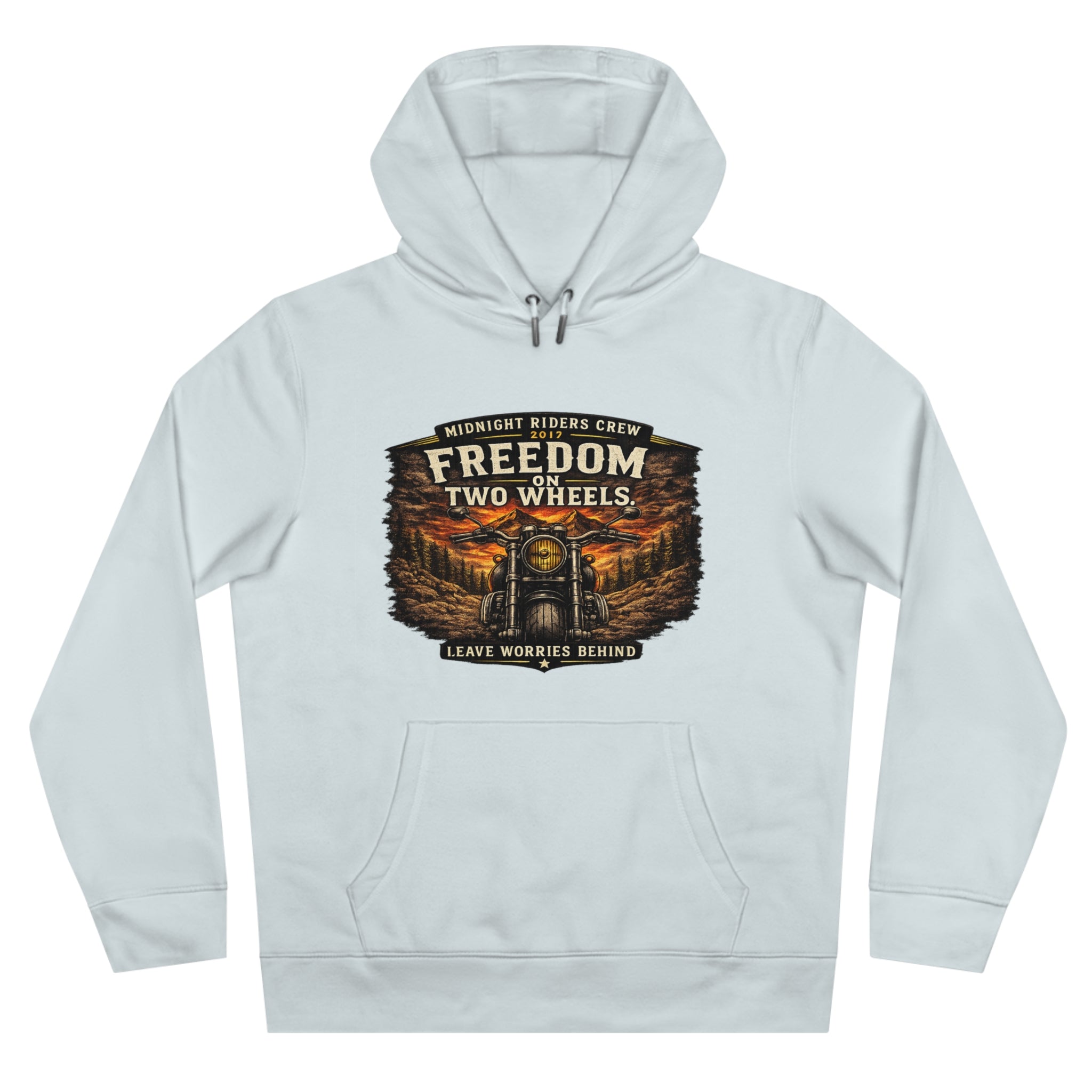 Hoodie - Freedom On Two Wheels - Motorcycle Biker Sweatshirt Man Woman