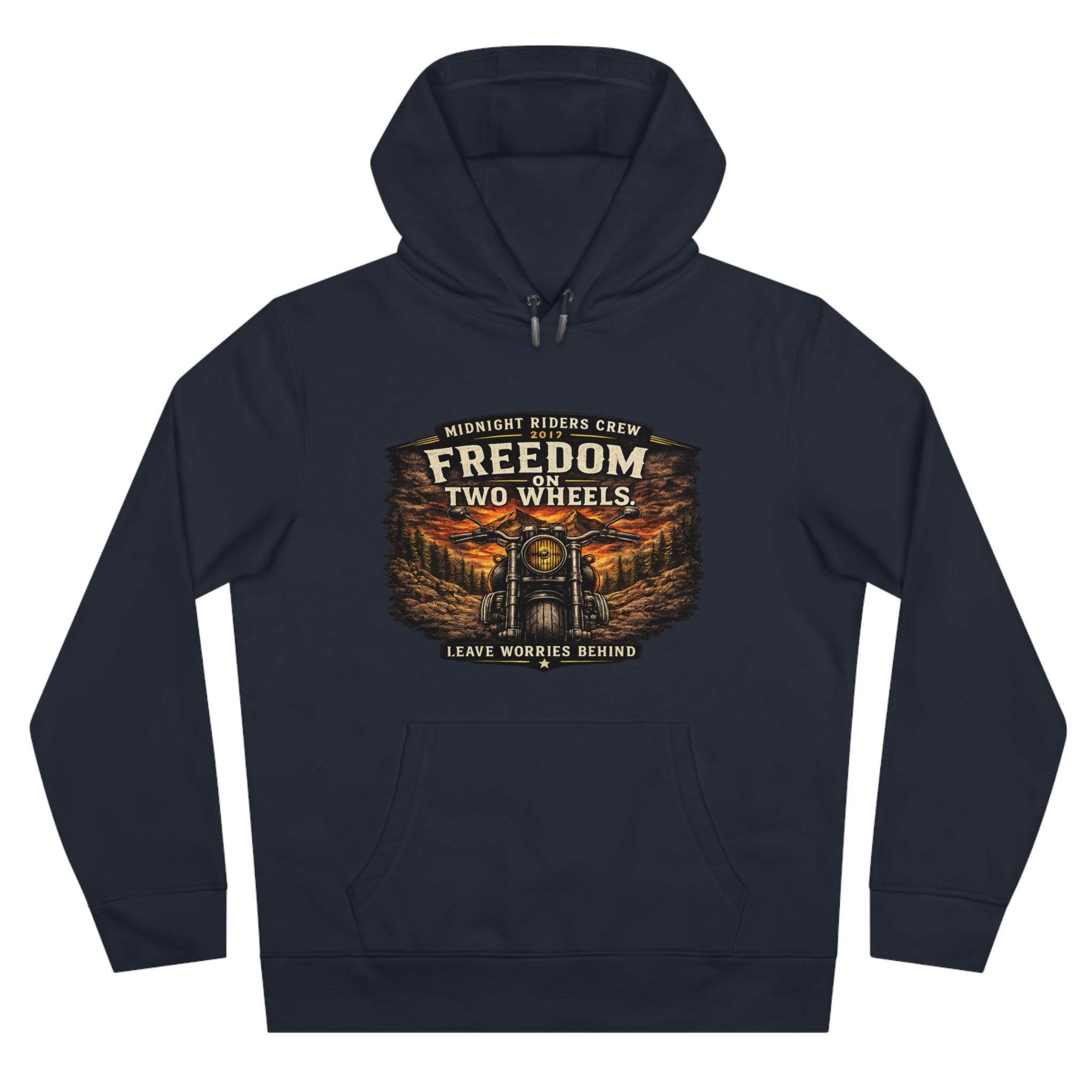 Hoodie - Freedom On Two Wheels - Motorcycle Biker Sweatshirt Man Woman
