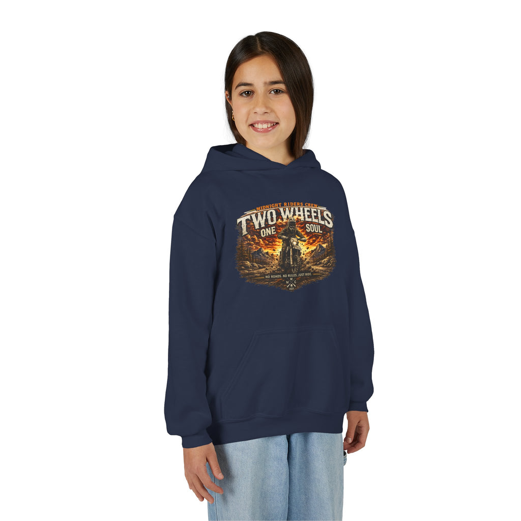 Personalisierter Kinder Hoodie - Two Wheels One Soul