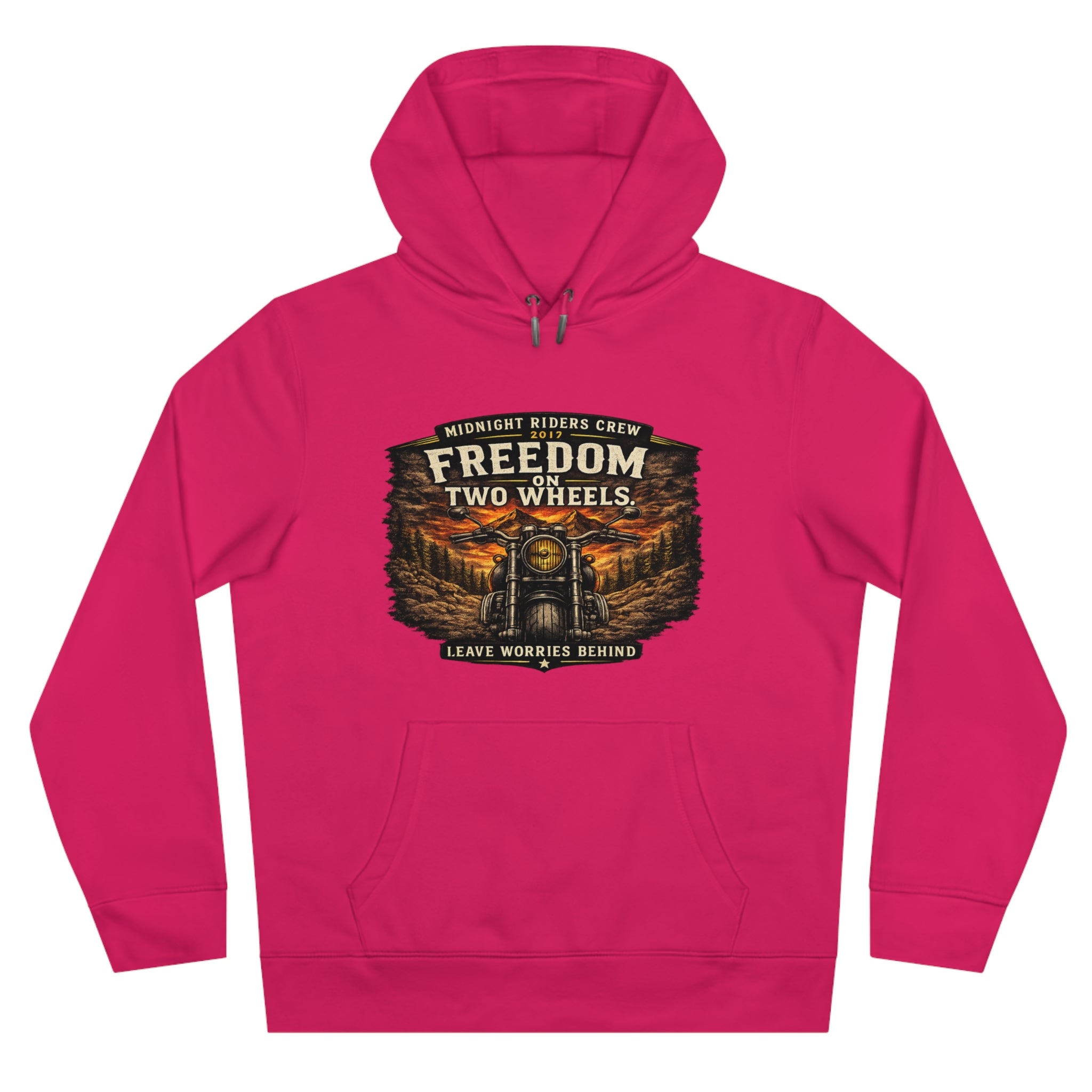 Hoodie - Freedom On Two Wheels - Motorcycle Biker Sweatshirt Man Woman