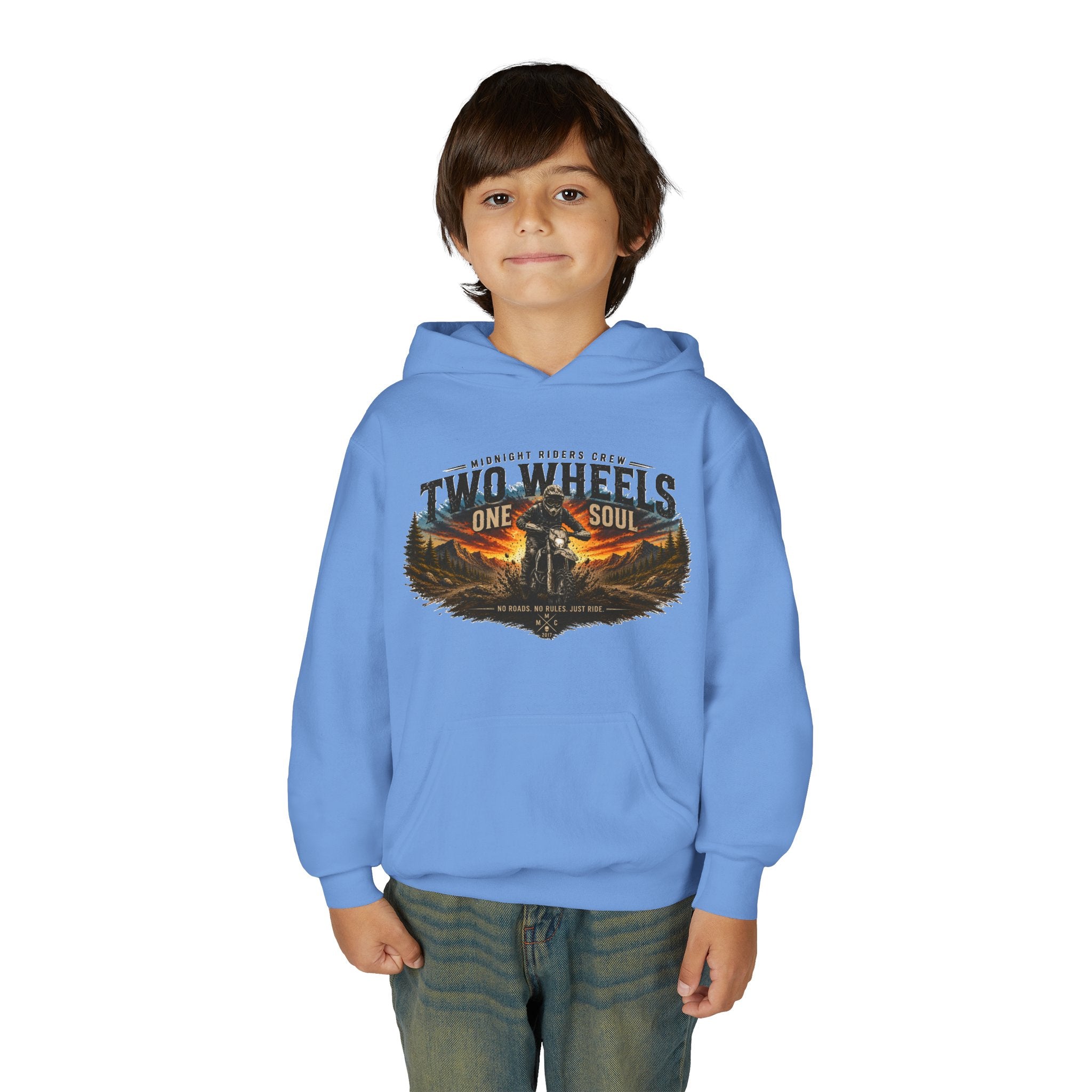 Personalisierter Kinder Hoodie - Two Wheels One Soul