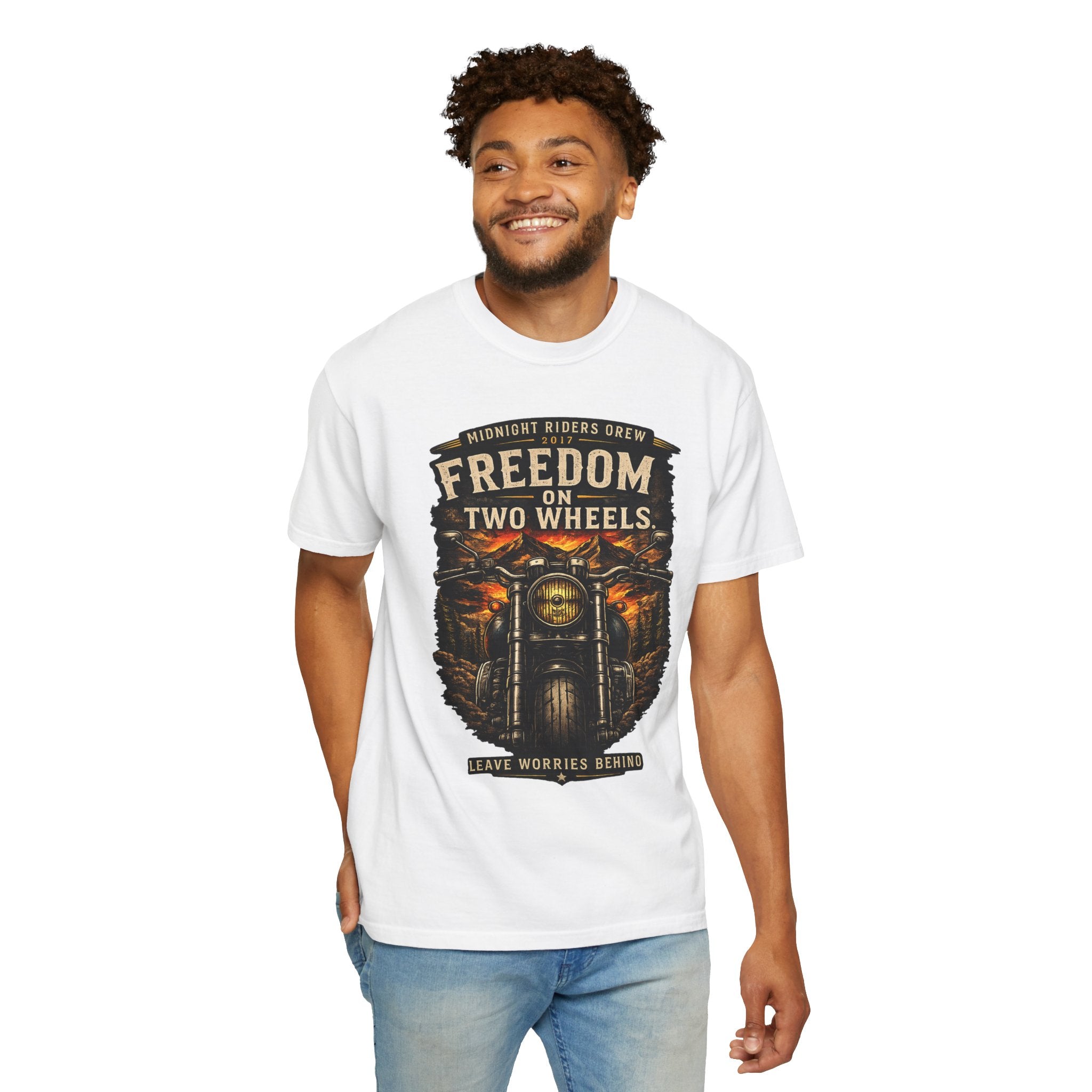 T-Shirt - Freedom on Two Wheels  Leave Worries Behind