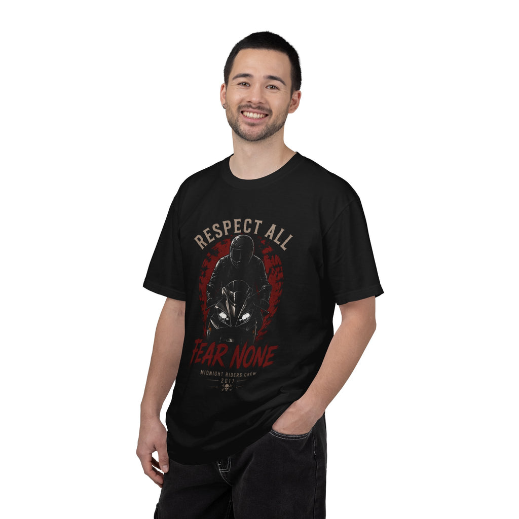 Graphic Motorcycle T-Shirt - Respect All  Fear None Bikershirt Men Woman
