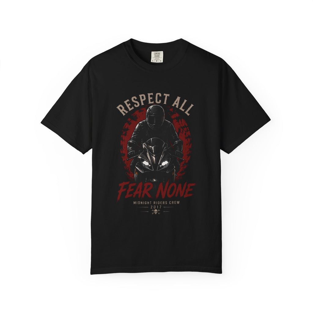 Graphic Motorcycle T-Shirt - Respect All  Fear None Bikershirt Men Woman