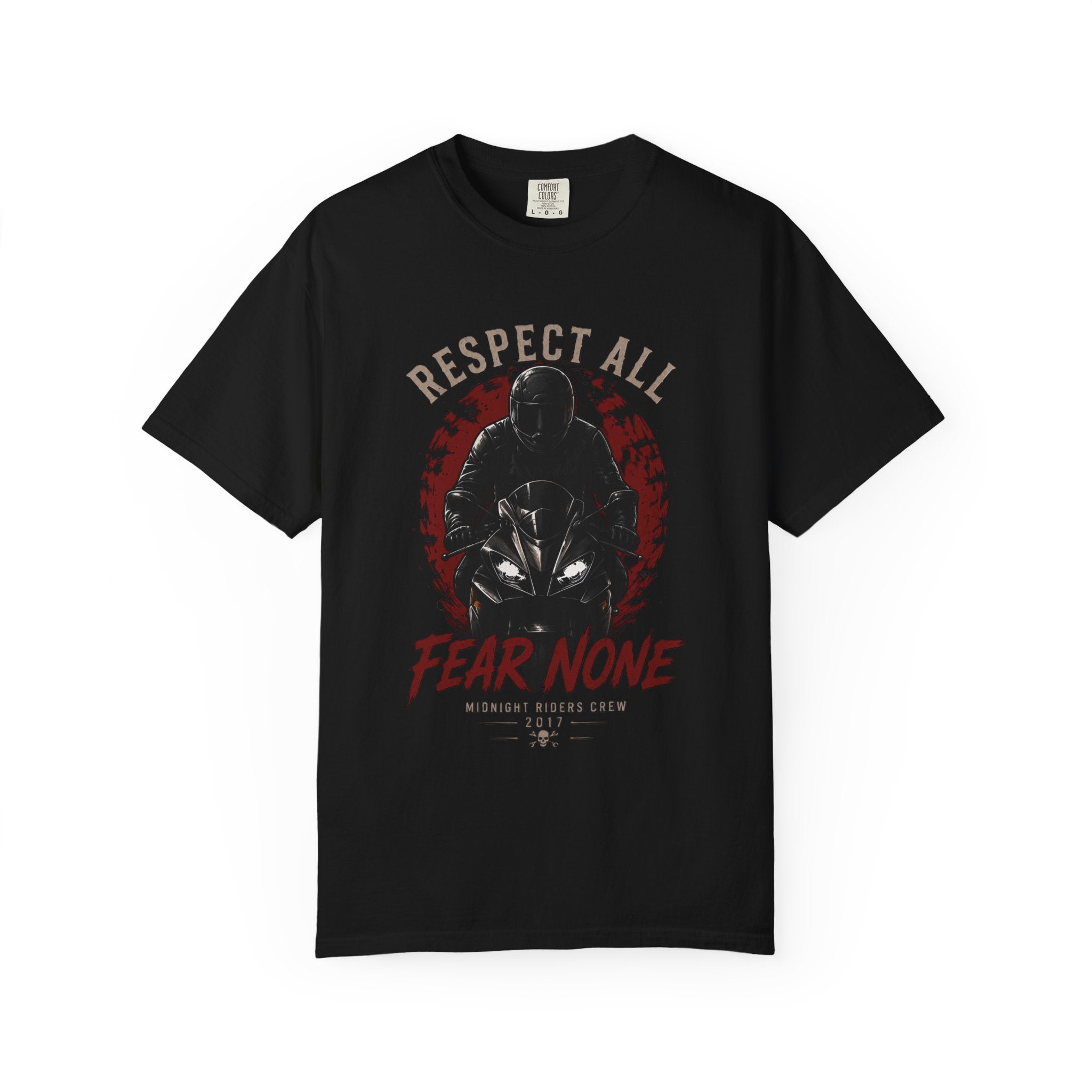 Graphic Motorcycle T-Shirt - Respect All  Fear None Bikershirt Men Woman