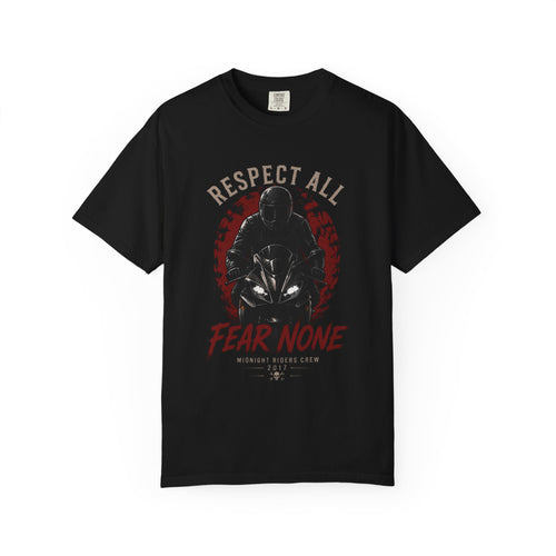 Graphic Motorcycle T-Shirt - Respect All  Fear None Bikershirt Men Woman