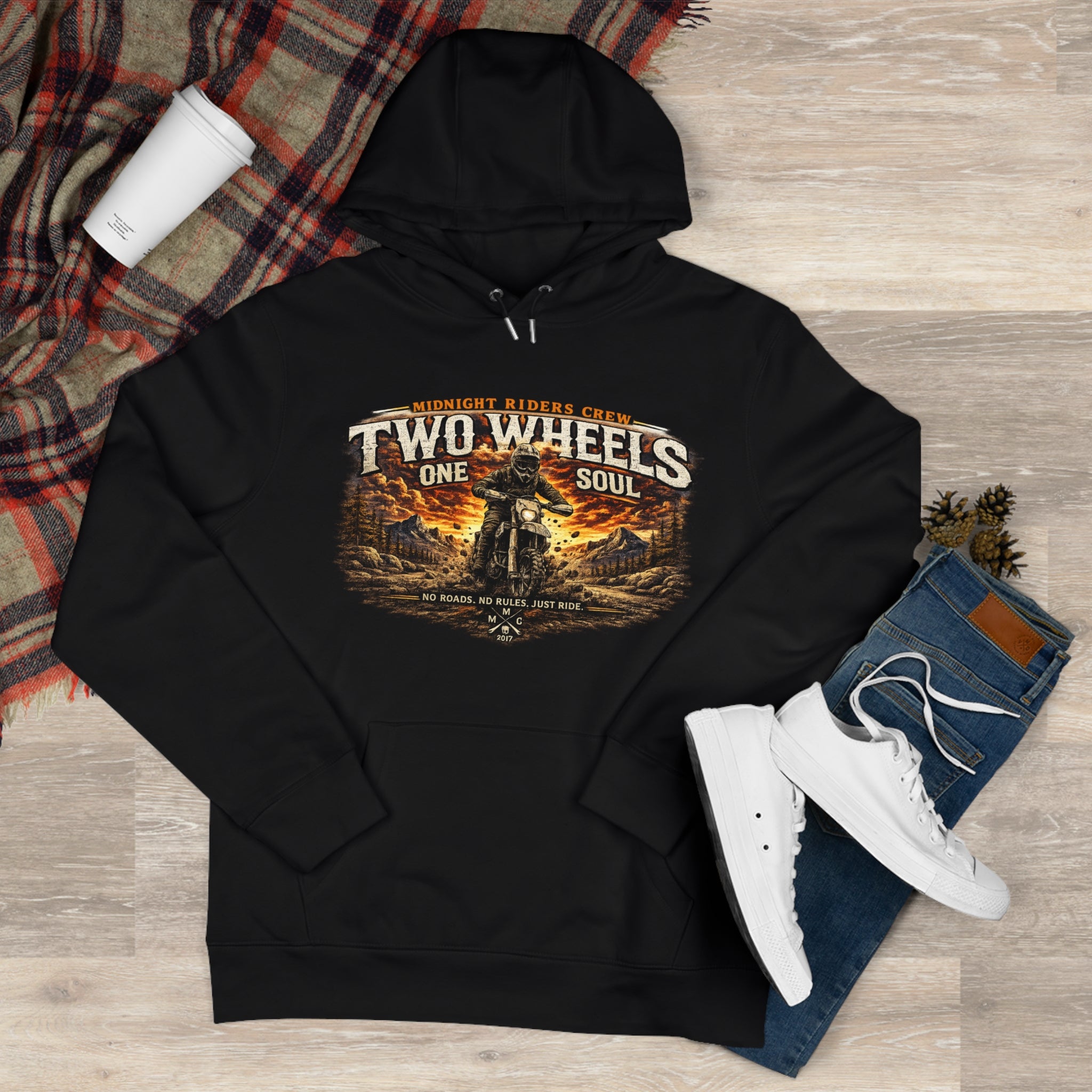 Hoodie - Two Wheels  One Soul