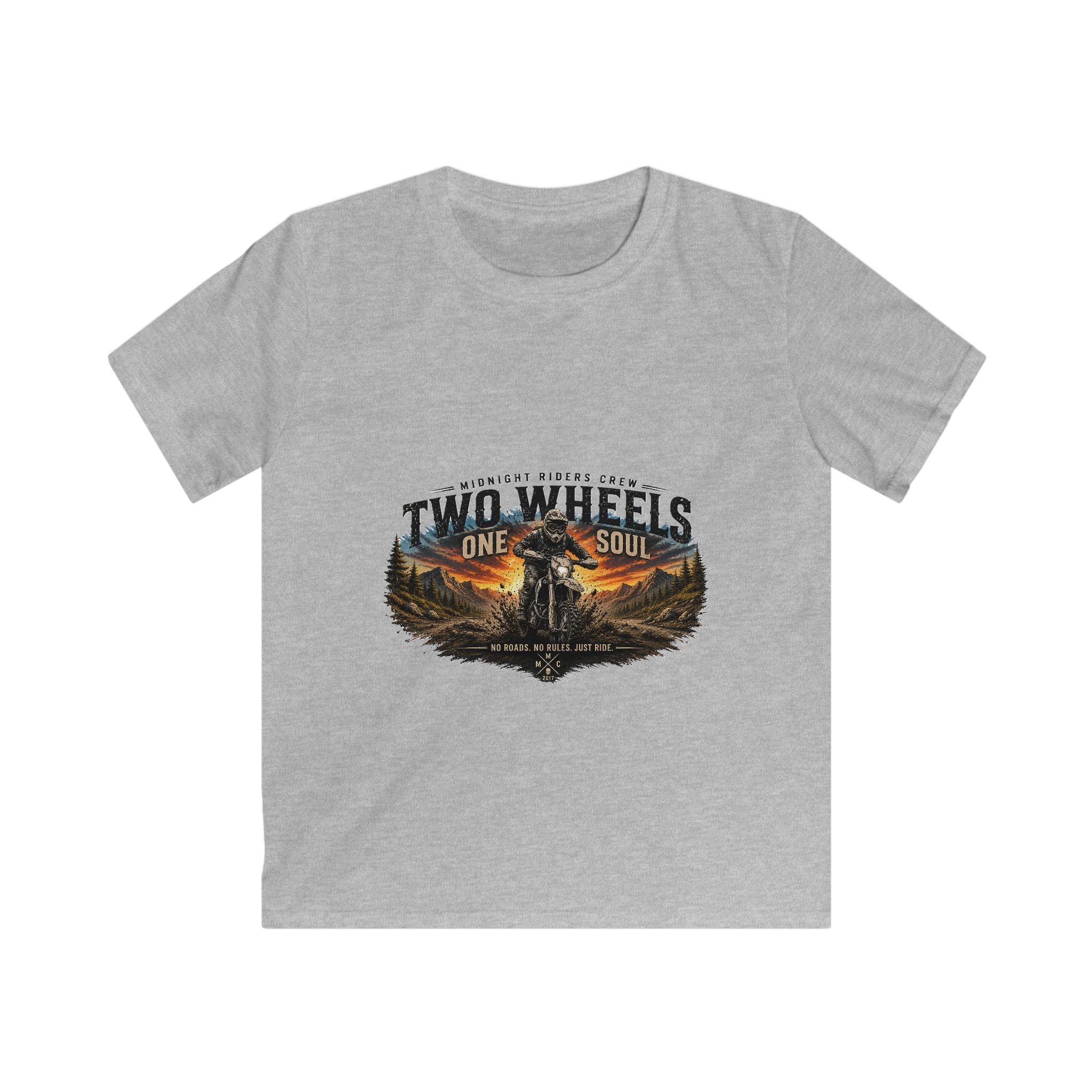 Children Motorcycling T-Shirt  "Two Wheels One Soul" Adventure Streetwear