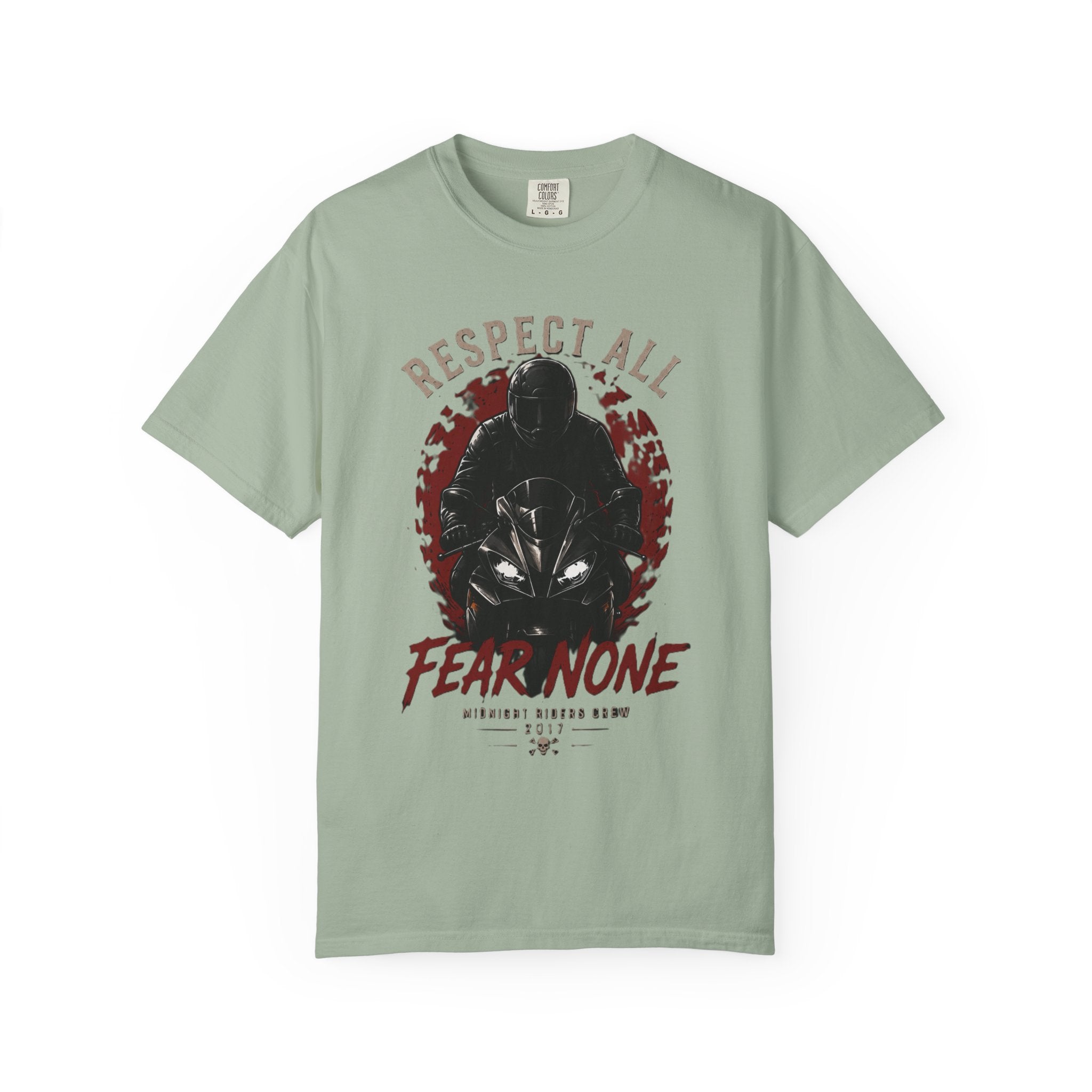 Personalized Gifts - Motorcycle T-Shirt   "Respect All - Fear None"  Streetwear