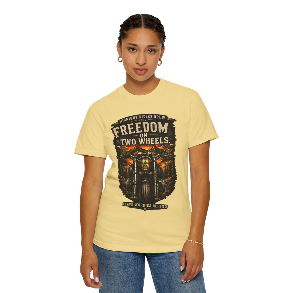 T-Shirt - Freedom on Two Wheels  Leave Worries Behind