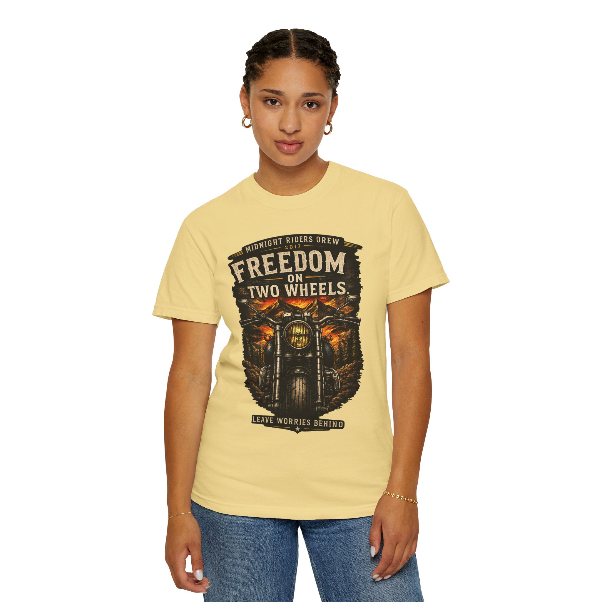 T-Shirt - Freedom on Two Wheels  Leave Worries Behind
