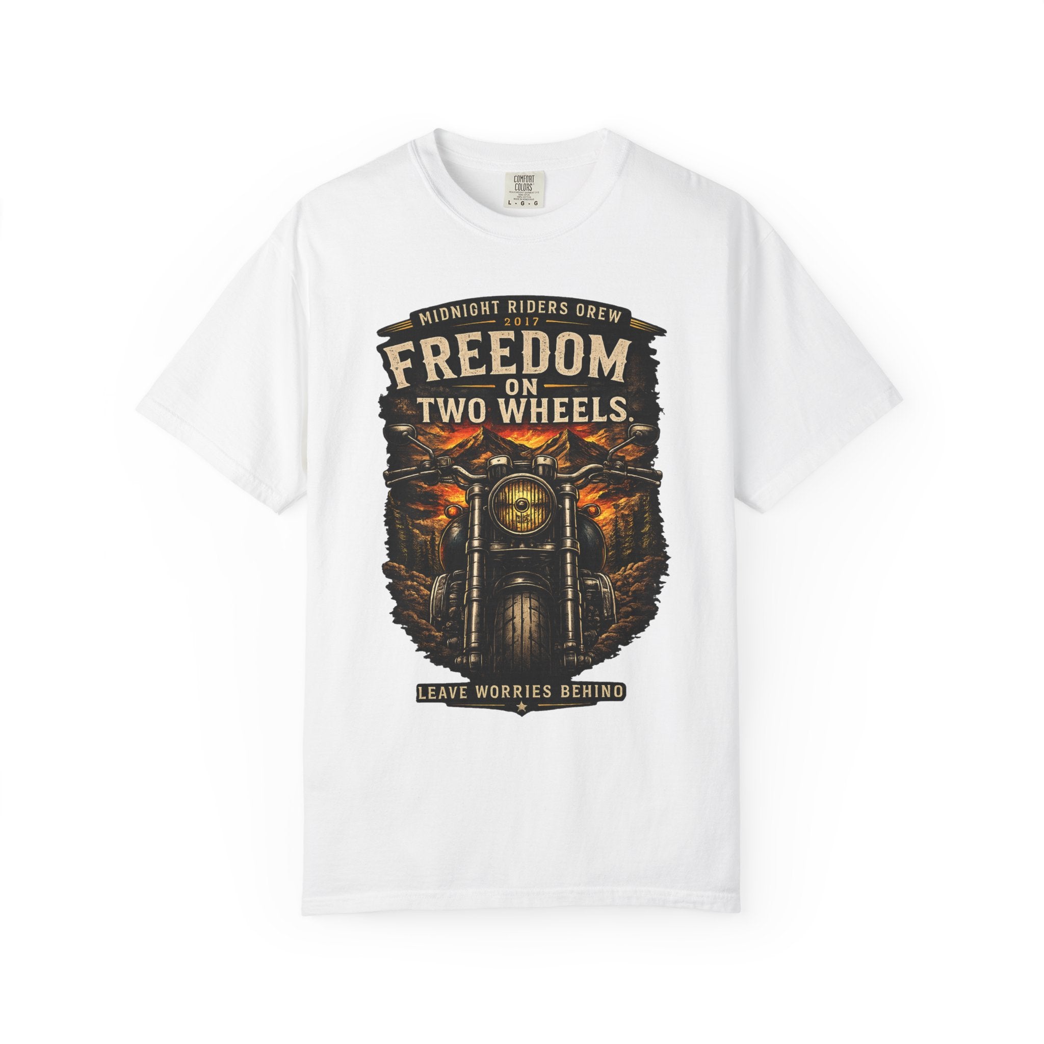 T-Shirt - Freedom on Two Wheels  Leave Worries Behind
