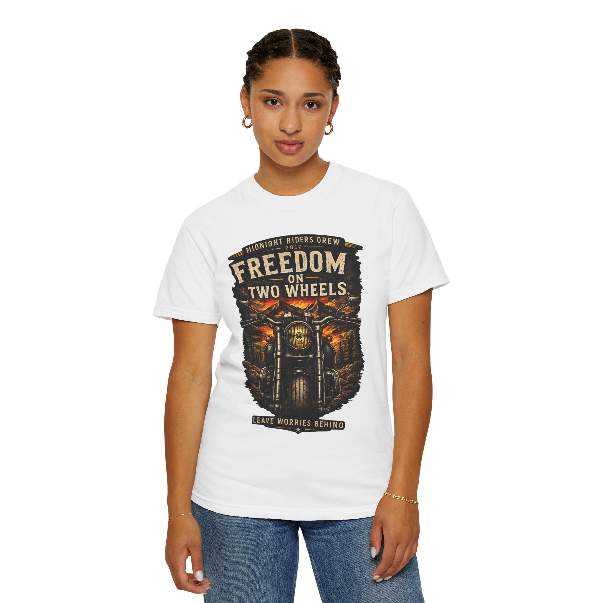 T-Shirt - Freedom on Two Wheels  Leave Worries Behind